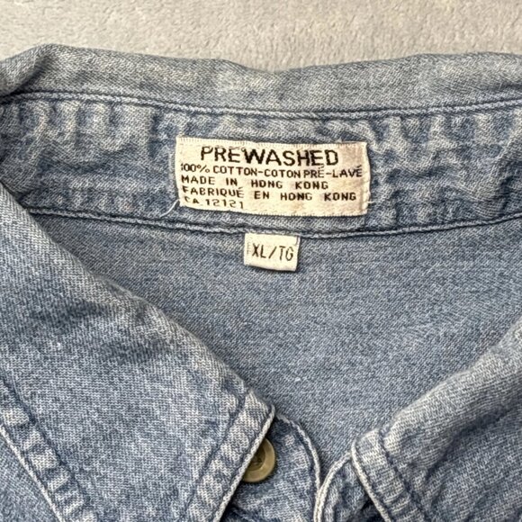 Vintage Denim Y2K Lifesavers Logo Promotional Collared Long Sleeve Shirt Size XL - Picture 5 of 8